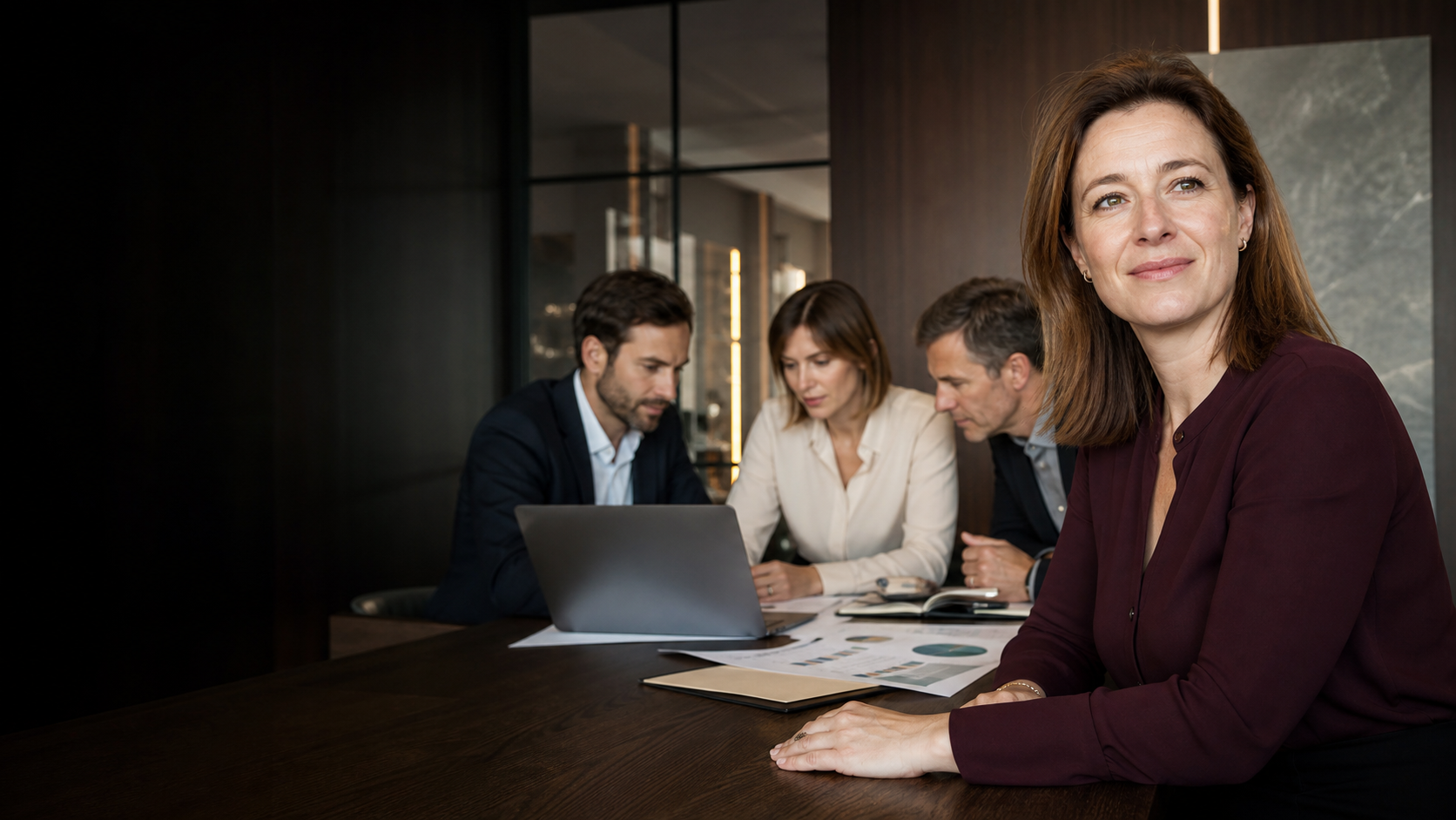 Unternehmensteam bei der Finanzierungsplanung